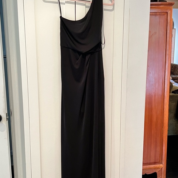 BCBG Max Azria one sleeve black formal gown - Picture 2 of 3